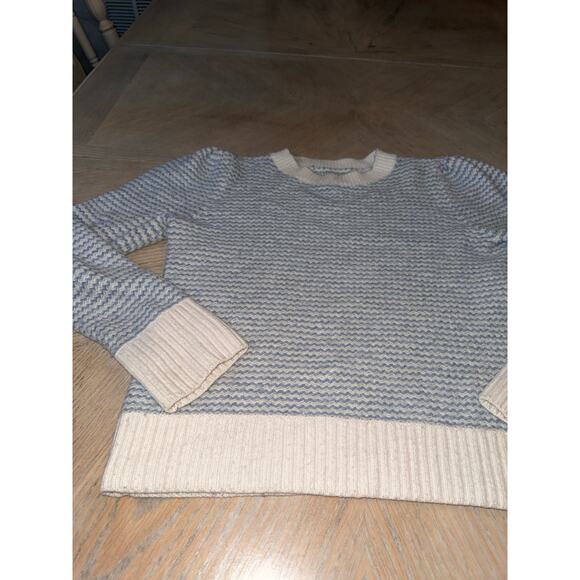 La Vie Rebecca Taylor blue wool blend knit crewneck sweater size xs - Picture 3 of 6